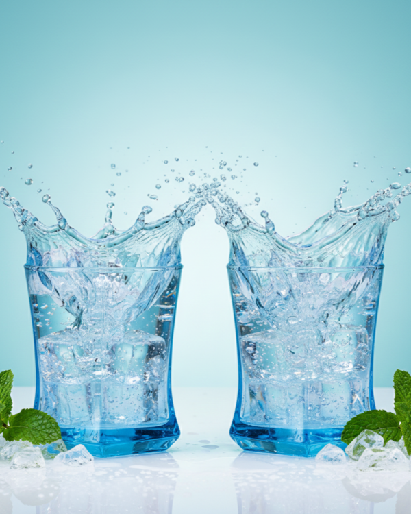 Modern Blue Drinking Glass for Water & Juice