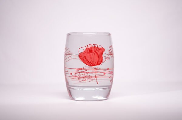 Red Flower glass