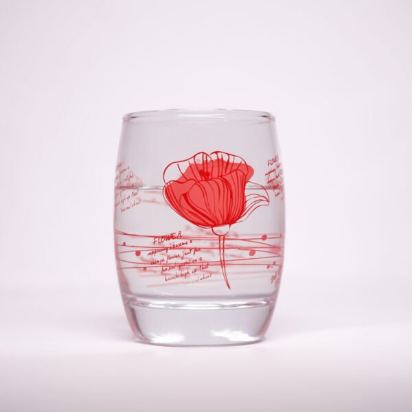 Red Flower glass