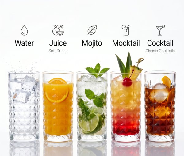 4 Long Glasses