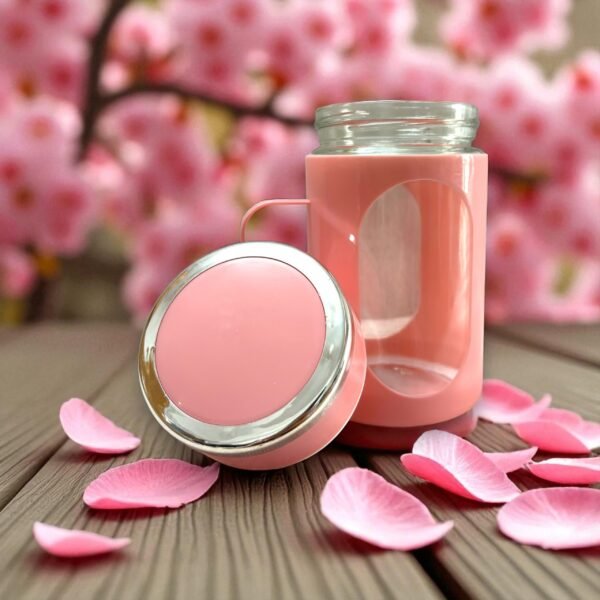 Glass Travel Mug with Lid & Plastic Protector 500 ML