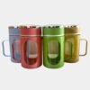 Glass Travel Mug with Lid & Plastic Protector