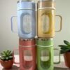 Glass Travel Mug with Lid & Plastic Protector 500 ML
