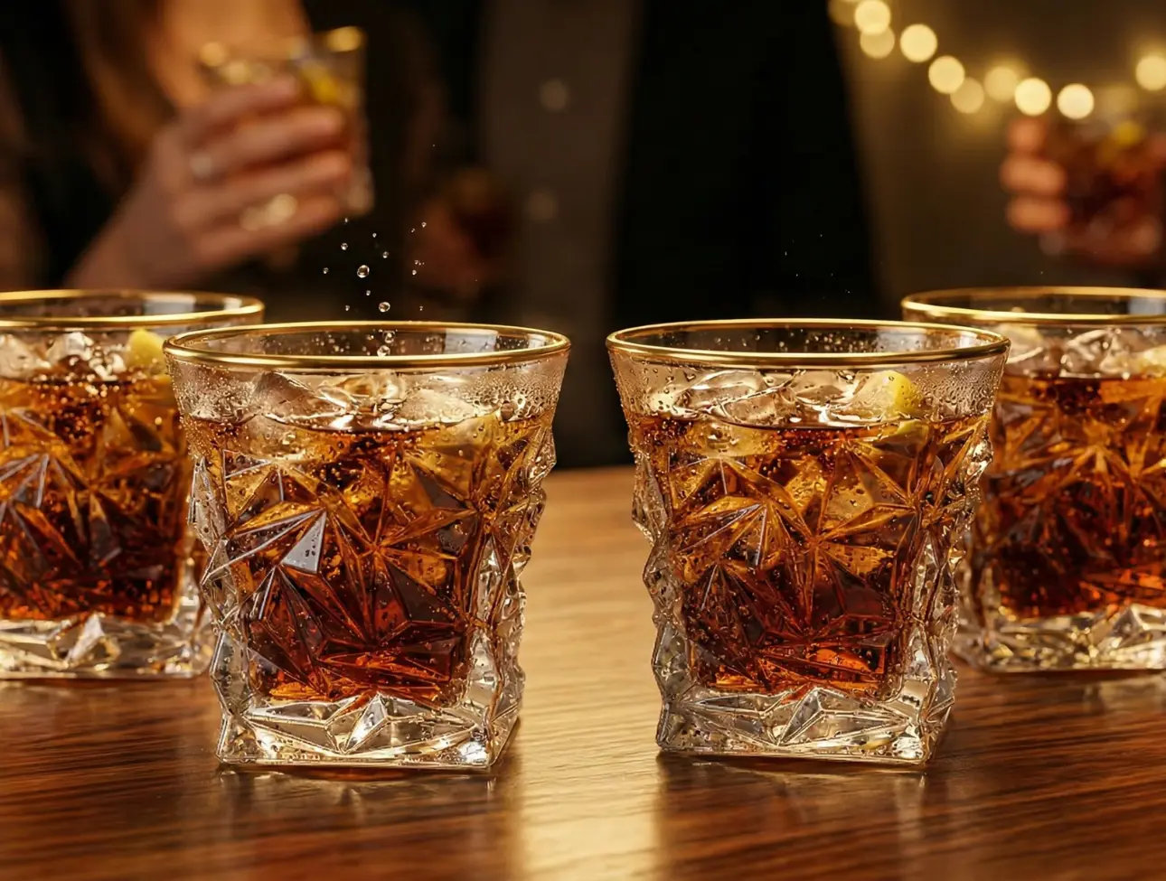 Premium SILICOX crystal glassware collection on warm marble