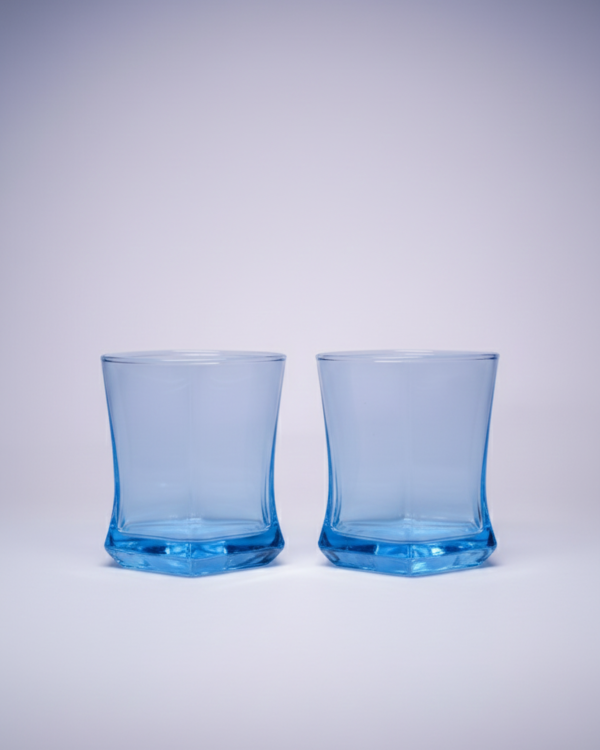 1 (116) Modern Blue Drinking Glasses Set of 6 (260ml)