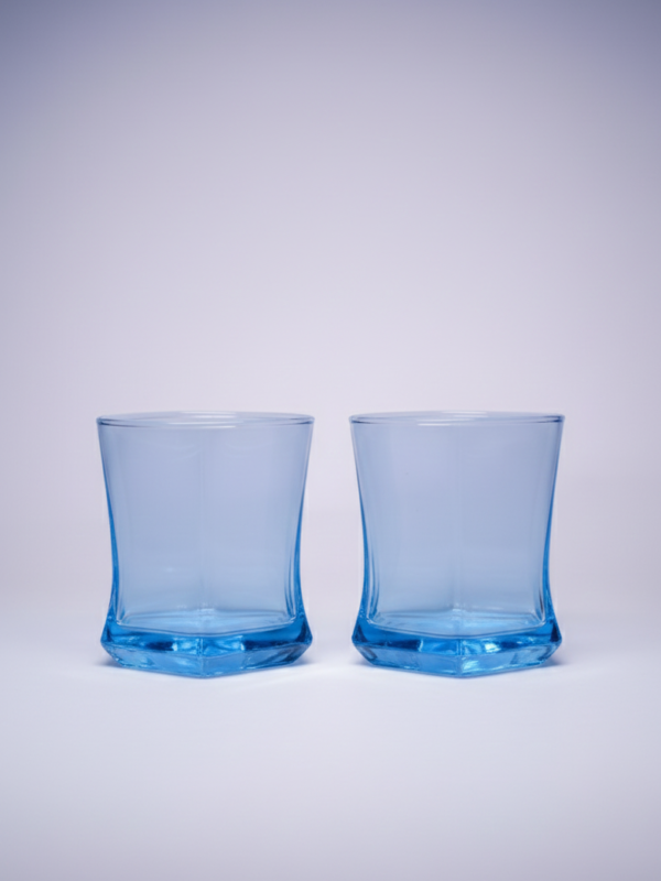 Modern Blue Drinking Glasses Set of 6 (260ml)