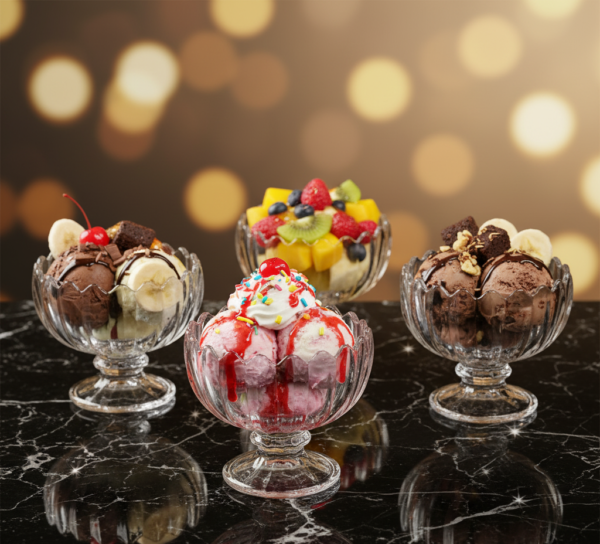 1 (32) Ice Cream Crystal Glass Bowl Set of 6, 220 ML
