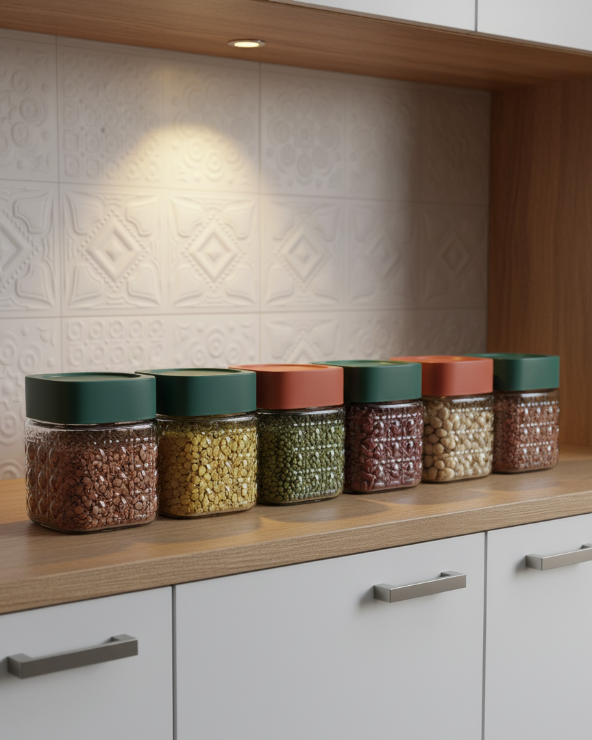 SILICOX signature airtight glass storage jar close-up