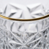 Diamond Cut Whisky Glass Set With Heavy Base 300 ml