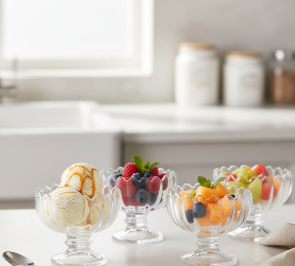 1 (47) Ice Cream Crystal Glass Bowl Set of 6, 220 ML