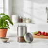 1 (7) Stainless Steel Protected Glass Jar with Air Tight Lid 550 ml