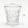 Diamond Cut Whisky Glass Set With Heavy Base 300 ml