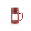Glass Brick Red Travel Mug with Lid & Plastic Protector 500 ML
