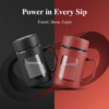 Glass Black Travel Mug with Lid & Plastic Protector 500 ML