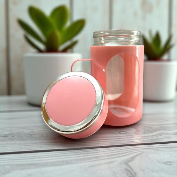 IMG_2515-Photoroom-2.jpg Glass Light Pink Travel Mug with Lid & Plastic Protector 500 ML