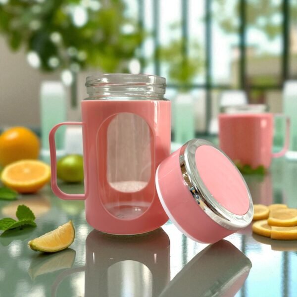 IMG_2516-Photoroom-7.jpg Glass Light Pink Travel Mug with Lid & Plastic Protector 500 ML