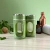 Glass Olive Green Travel Mug with Lid & Plastic Protector 500 ML